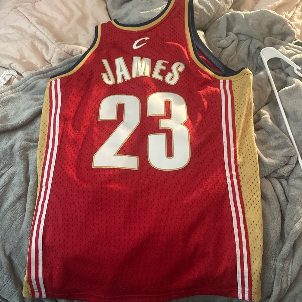 Mitchell & Ness Red and Yellow Hardwood Classics Jersey - Picture 2 of 4